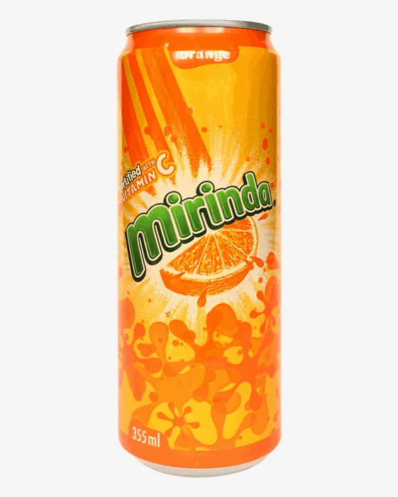 Mirinda orange soft drink — wholesale export stock